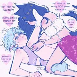 1boy 1boy1girl 1girls desperate desperate_for_sex desperation female femboy femdom feminine_male gentle_femdom imminent_anal imminent_sex legs_apart legs_held_open legs_spread legs_up male male/female malesub mega88maru