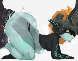 1boy 1girls ahe_gao all_fours ass_up balls big_ass big_balls big_butt big_penis big_thighs cock cooly dark_penis drooling female heavy_balls huge_ass imp_midna impossible_fit male midna musk nintendo on_knees penis pointy_ears red_eyes rolling_eyes shadow_beast shortstack stomach_bulge tears the_legend_of_zelda thick_thighs thighs tongue_out twilight_princess x-ray