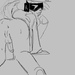 ass chance_(forsaken) cum dog_boy dog_ears dog_tail doggy_style doggy_style forsaken_(roblox)