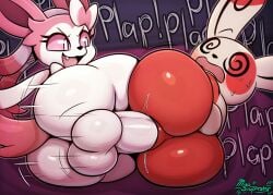 >:3 1futa 1girls 2025 anal anal_sex anthro ass balls ballsack big_ass big_butt blush blush_lines dixie_(miso_souperstar) dizzy_eyes eeveelution eyebrows female_penetrated furry futa_on_female futanari/female futanari_penetrating humanoid_genitalia humanoid_penis miso_souperstar penis plap_(sound) pokemon pokemon_(species) sex spinda spiral_eyes swirly_eyes sylveon