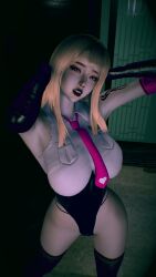 1girls 3d 4k armpits armwear big_breasts black_lipstick black_nails blacked blonde_hair breasts chromatic_aberration crashbanditkut cute cute_face eyebrow_piercing eyebrows eyelashes female female_focus glitter gloves hair hands_behind_head hi_res high_resolution highres latex latex_gloves light-skinned_female light_skin lips lipstick long_eyelashes long_hair makeup nail_polish nose_piercing original original_character piercing police police_officer police_uniform policewoman qos qos_tattoo queen_of_spades queen_of_spades_symbol queen_of_spades_tattoo septum_piercing solo spade_tattoo stockings thighs virt-a-mate virtamate