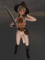 3d fortnite fortnite:_battle_royale futa_only futanari heels holding_knife holding_object knife knifepoint kodaknsfw lexa_(fortnite) lexa_hexbringer_(fortnite) looking_at_viewer pantyhose partially_clothed red_eyes smirking solo_futa thighhighs