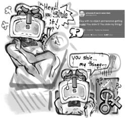 beetlbewbs date_everything delusional joke_art male object_head sexual_innuendo sinclaire_(date_everything) sink