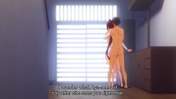 1boy 2022 20s against_wall animated apron ass backboob bouncing_breasts breasts breasts_out brown_hair censored clothed_female_nude_male clothing_aside cousins doggy_style door female female from_behind garden_~takamine-ke_no_nirinka~ hair_between_eyes incest indoors large_breasts leaning_forward leotard leotard_aside looking_at_viewer nipples nude one_eye_closed penis pink_leotard ponytail sex sex_from_behind sidelocks sound standing standing_sex straight surprised tagme takamine_sayuri thighs tomoya_(garden_~takamine-ke_no_nirinka~) vaginal_penetration video
