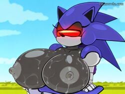 1girls ai_generated animal_ears arms_crossed arms_crossed_under_breasts badnik blue_hair blue_hair_female blue_metal blue_sky blue_sky_background breasts breasts_bigger_than_head breasts_out civitai_lora eyelashes eyes_half_open genderbent genderswap_(mtf) gray_nipples grey_nipples illustrious_(stable_diffusion) jscammie large_breasts mecha_sonic mecha_sonic_mk._ii mobian_robot mtf_crossgender no_mouth red_eyes robot robot_girl robot_humanoid rule_63 sky solo solo_female solo_focus sonic_(series) sonic_3 sonic_3_and_knuckles sonic_and_knuckles sonic_the_hedgehog_(series) sonic_transformed_(series) spiky_hair sweat sweating sweaty sweaty_breasts tagme watermark