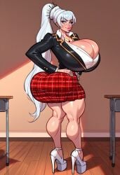 ai_generated bimbo ptriot_arc rwby weiss_schnee