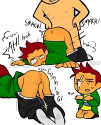 anal code_monkeys cum gay jerry_(code_monkeys) male red_hair skinny toony toony_face