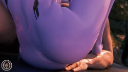 1girls 3d big_ass big_butt big_thighs black_hair blue_body feet female image image_set naked nude nude_female overwatch pool purple_hair toes trsensualstudio watermark wet wet_body wet_skin widowmaker