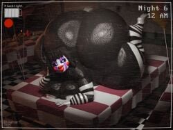 1female 1girls 3d ass ass_bigger_than_body ass_bigger_than_breasts ass_bigger_than_head ass_bigger_than_torso black_body black_hair breasts dumptruck_ass female five_nights_at_freddy's five_nights_at_freddy's_2 fnaf hips huge_ass huge_hips huge_thighs large_ass large_breasts looking_back lownart marionette_(fnaf) puppet_(fnaf) puppet_(thepuppetlover) red_lips red_lipstick solo static stripes tagme thunder_thighs walking_away white_face wide_hips