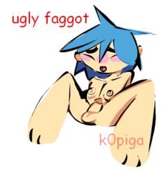 2d_(gorillaz) blush boner chibi cute faggot flat_colors gorillaz k0piga male messy messy_linework rushed_drawing solo solo_male tagme tagme_(artist)