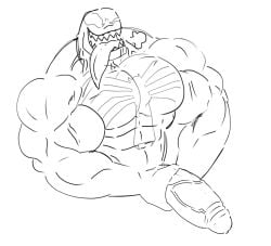 bara gay huge_cock jerking jerking_off male marvel masturbating masturbation muscular muscular_anthro muscular_male no_color penis sketch solo symbiote tongue tongue_out veiny_penis venom venom_(marvel) xxxmochi_mochi yaoi