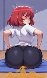 ai_generated ass ass_focus big big_ass big_hips breasts fart fart_cloud fart_fetish farting farting_in_face female kushieda_minori minori minori_kushieda sitting toradora!