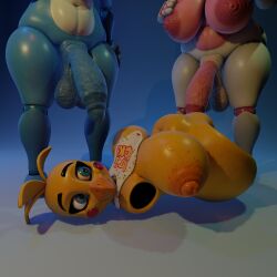 1:1 2025 3d_(artwork) absurd_res ahe_gao animatronic anthro areola ass avian balls big_breasts bird blender_(artwork) breast_play breasts canid canine canis chicken digital_media_(artwork) duo english_text female fingers five_nights_at_freddy's five_nights_at_freddy's_2 from_front_position futanari galliform gallus_(genus) genitals glans glistening glistening_areola glistening_balls glistening_body glistening_breasts glistening_eyelids glistening_face glistening_genitalia glistening_glans glistening_nipples glistening_penis glistening_thighs group hi_res huge_breasts intersex lagomorph leporid lil'goober looking_pleasured machine mammal mangle_(fnaf) nipples nude penile penis phasianid quadruple_amputee rabbit robot scottgames text toy_bonnie_(fnaf) toy_chica_(fnaf) trio wolf