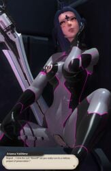 3d arianna_yukihime au_ra bodysuit dialogue final_fantasy_xiv gpose(ffxiv) tagme