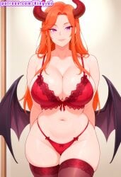 1female absurd_res ai_assisted ai_generated ass big_ass big_breasts big_butt big_thighs breasts demon_girl demon_tail dosanko_gal_wa_namara_menkoi female fuyuki_mai high_resolution highres king_ai large_ass large_breasts large_butt lingerie lingerie_bra lingerie_panties massive_ass massive_breasts massive_butt massive_thighs milf mother orange_hair red_lingerie stable_diffusion succubus thick_ass thick_butt thick_legs thick_thighs thighs