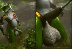age_difference anthro beard bodily_fluids boots clothing crocodile crocodilian egg facial_hair footwear foreskin genital_fluids genitals graventhax male multiple_piercings nipples older_male outside oviposition penis piercing plant precum reptile scalie seed shoes solo tentacle urethral