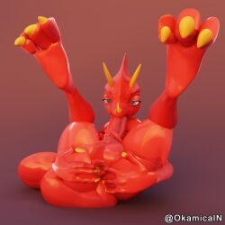 anal anal_fingering animal_crossing anthro anus autofellatio balls chameleon claws feet fellatio finger_claws fingering flick_(animal_crossing) genitals hi_res legs_up licking lizard long_tongue male masturbation mouth_on_penis nintendo nude okamical open_mouth oral oral_masturbation penile penile_masturbation penis red_body reptile scalie sex simple_background smile solo spread_anus spread_legs spreading tail tongue tongue_on_penis tongue_out tonguejob
