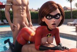 1girls 2boys abs ai_generated anal ass black_footwear black_gloves bodysuit boots breasts breasts_out brown_eyes brown_hair clothed_female_nude_male cowgirl_double_penetration cowgirl_position day disney domino_mask double_penetration elastigirl female female_focus gloves group_sex helen_parr hi_res latex latex_gloves lips looking_at_viewer lying_cowgirl_position male mask masked_female medium_breasts mmf_threesome multiple_boys muscular muscular_male nipples nude open_mouth outside outside_sex penis pixar pool poolside poolside_sex r34arts red_bodysuit sex sex_from_behind short_hair straight superhero superhero_costume superheroine the_incredibles the_incredibles_2 thigh_boots thighhighs threesome torn_bodysuit torn_clothes twitter_logo uncensored vaginal_penetration
