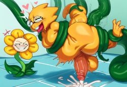 2025 absurd_res ahe_gao ai_generated alphys anal anal_orgasm anal_sex anthro balls belly big_penis blush bodily_fluids bound breasts cum cum_while_penetrated cumshot drooling duo ejaculation elemental_creature erection excessive_cum excessive_genital_fluids eye_roll eyewear flora_fauna flower flower_creature flowey_the_flower fucked_silly genital_fluids genitals glasses hands-free hands_behind_back heart hellsonger hi_res huge_cock humanoid_genitalia humanoid_penis inflation inflation looking_pleasured male nude open_mouth orgasm penetration penis plant reptile restrained saliva scalie sex smile solo stomach_bulge suspension tears teeth tentacle tentacle_sex tongue tongue_out undertale undertale_(series) yellow_body yellow_scales