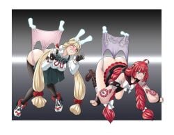 alice_thymefield ass ass ass_crack blonde_female blonde_hair blonde_hair blonde_hair_female blush blush bully bullying bunny_ears bunny_girl bunnygirl butt_crack disembodied_hand disembodied_hands embarrassed green_eyes hanging_wedgie nacalfos panties pink_panties pink_underwear purple_panties purple_underwear rabbit_ears rabbit_girl rabbit_humanoid red_hair ukinami_yuzuha underwear wedgie wedgie_fetish wedgied_female wedgienerd wedgies wet_willy zenless_zone_zero zzz