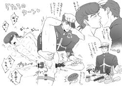 2boys age_difference anka_(artist) blindfold blindfolded cum diamond_is_unbreakable gay incest jojo's_bizarre_adventure josuke_higashikata jotaro_kujo male male/male male_only nude nude_male open_mouth sex sex_toy uncle_and_nephew yaoi