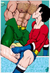 2boys abs aqualad aquaman aquaman_(series) artist_signature balls ballsack black_hair body_hair christian_(artist) cum cumming dc_comics erection gay hairy_male holding_penis human licking_male_nipple male male_nipples male_only masturbation muscles muscular_male nippleplay older_man_and_younger_boy pecs penis scrotum shirtless straight_hair teen_titans testicles uncensored underwater veiny_penis yaoi