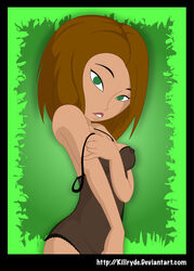 bonnie_rockwaller disney female female_only human killryde kim_possible medium_breasts nipples solo straight_hair tagme