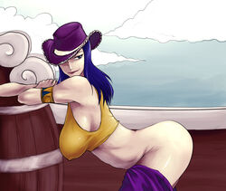 blackchain_(rennes) cowboy_hat female female_only human miss_all_sunday nico_robin one_piece pre-timeskip solo straight_hair tagme