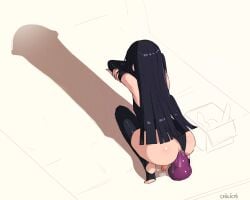 1boy anal anal_insertion anal_masturbation anal_object_insertion anal_penetration anus ass black_hair cat_shadow_puppet_(meme) censored chilichi clothing cock_shadow cum cum_drip dildo dildo_in_ass elbow_gloves femboy gloves horse_penis horsecock long_hair male male_only masturbation meme meme_reference mosaic_censoring original original_character otoko_no_ko penis reference sex_toy shadow shadow_puppet shirt small_penis stirrup_legwear thighhighs trap