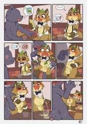 absurd_res balls blush bodily_fluids briefs brown_body brown_fur bulge cafe canid canine centraltwig clothing comic container cum cum_inside cup drinking_glass erection fellatio fur gaping genital_fluids genitals glass glass_container glass_cup hi_res humanoid_genitalia humanoid_penis leaf male male_penetrating mammal masturbation nude nutty_bo open_mouth oral oral_penetration peeing peeing_in_cup penetration penile penile_masturbation penis plant questionable_consent raccoon_dog sex shot_glass speech_bubble tail tanuki tearing_clothing tongue torn_clothing underwear urine watersports