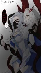 bound bound_arms cleavage clothed clothed_sex clothes clothing dominant_female dubious_consent female female_focus female_only female_penetrated genshin_impact goddess hariu6548 hoyoverse larger_female long_hair long_hair_female rape restrained restrained_arms ronova_(genshin_impact) shorter_female smaller_female submissive_female taller_female tentacle tentacle_rape tentacle_sex tentacles tsaritsa_(genshin_impact) yuri