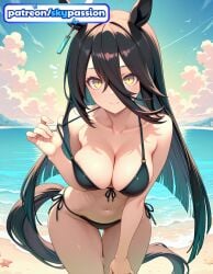 1girls 2026 ai_assisted ai_generated anime beach bikini bird black_bikini boobs breasts bust cloud hi_res high_quality high_resolution highres long_hair manhattan_cafe_(umamusume) outdoors patreon patreon_username sand seagull shore side-tie_bikini sky skypassion smile stable_diffusion starfish swimsuit tits umamusume umamusume_pretty_derby water watermark waves