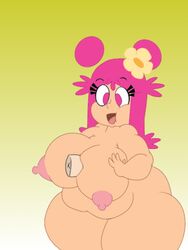 ami_onuki bbw big_breasts breasts cartoon_network chubby gradient_background green_background hi_hi_puffy_amiyumi huge_breasts paizuri pervymarioman puffy_areola puffy_nipples thick_thighs white_background yellow_background