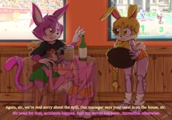 absurd_res alcohol all_fours amputee anthro ass bat beer bessi_the_bat beverage big_breasts bluechika blush breasts bunnie_rabbot canine chair cheshire_thaddeus_felonious cleavage clothed clothing cyberlimb cybernetics detailed_background echidna english_text feline fellatio female fox hedgehog hi_res hooters huge_breasts knuckles_the_echidna lagomorph leg_warmers legwear male mammal mario_and_sonic_at_the_olympic_games monotreme olympics oral penis penis_through_fly poking_out rabbit saliva sex shorts sneakers sochi_2014 sonic_(series) sonic_the_hedgehog stealth_sex straight table tails team_sonic text translucent triple_amputee under_the_table unprofessional_behavior wide_hips wings