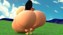 3d back_view big_ass big_belly big_breasts big_nipples breasts dc dc_comics digestion fatal_vore female glamrockchatty hyper hyper_belly hyper_breasts hyper_butt large_ass large_breasts large_stomach multiversus post-vore princhurnin vore vore_belly weight_gain wonder_woman