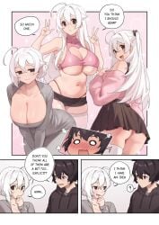 1boy 1boys 1female 1girls 1male ass big_ass big_breasts big_butt big_thighs black_hair_male boy boy/girl boyfriend boyfriend-girlfriend breasts chubby chubby_female cleavage cleavage_cutout cleavage_window dress english female female/male girl/boy girlfriend huge_ass huge_boobs huge_breasts huge_butt huge_thighs iwbitu large_ass large_boobs large_breasts large_butt large_thighs large_tits looking_at_viewer looking_back looking_back_at_viewer male male/female massive_ass massive_boobs massive_breasts massive_butt massive_thighs massive_tits nyopu nyopu_(iwbitu) original original_character original_characters peace_sign purple_eyes purple_eyes_male red_eyes red_eyes_female short_shorts shorts skirt thick_ass thick_butt thick_thighs thighs upskirt white_hair white_hair_female