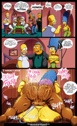 1boy 1girls balls_deep big_ass big_balls big_breasts big_penis blonde_hair blue_hair breasts cheating cheating_wife cleavage dark-skinned_male dark_skin english_text fat_tony female filming homer_simpson human instant_loss_2koma interracial kogeikun making_a_porno male marge_simpson mating_press milf netorare recording sex testicles text the_simpsons vaginal vaginal_penetration vaginal_sex