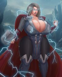 thor (marvel) from marvel by saturnxart