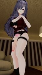 big_penis clothed futanari hand_on_breast vrchat