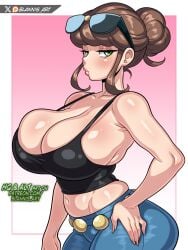1girls beauty_(pokemon) beauty_(pokemon_xy) blannis_art breasts female female_focus female_only large_breasts light-skinned_female light_skin midriff nintendo pokemon solo thick_thighs thighs wide_hips