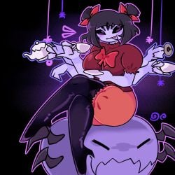 1girls 2026 arachnid arachnid_humanoid ass breasts female female_only muffet spider spider_girl tagme thighs undertale undertale_(series) zamzipperart