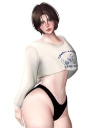 bare_thighs big_ass big_breasts big_butt cheating cheating_girlfriend cheating_wife pussy_peek underwear