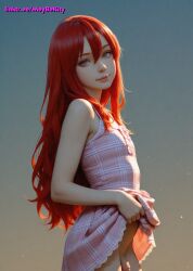 1boy ai_generated balls dress femboy otoko_no_ko penis trap yaoi
