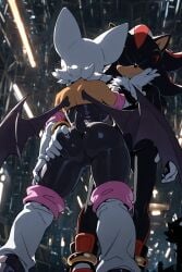 ai_generated anthro anthro_only ass ass_focus ass_grab bat cameltoe clothed dynamic_angle dynamic_pose female fully_clothed furry furry_female furry_male furry_only groping groping_ass hand_on_cheek hedgehog male male/female miragetheone rouge_the_bat sega shadow_the_hedgehog sonic_(series) spandex teasing tight_clothing tight_fit