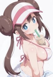 above_view big_breasts bikini looking_at_viewer pokemon rosa_(pokemon) tapioca_challenge