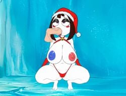 1boy 1boy1girl 1girls 2d 2d_(artwork) 2d_artwork alternate_breast_size big_breasts blowjob breasts brown_hair deepthroat female glitch_productions gloves gooseworx huge_breasts ice jester jester_costume jester_hat jester_outfit kissing_penis large_breasts looking_at_partner male nipples oral penis pomni pomni_(the_amazing_digital_circus) short_hair straight tagme the_amazing_digital_circus veiny_penis white_body