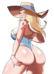 ass ass_focus big_ass blonde_female blonde_hair blue_eyes bubble_ass bubble_butt dat_ass emma_frost emma_frost_(marvel_rivals) emma_frost_(white_wave_queen) marvel marvel_rivals milf sengaki swimsuit x-men
