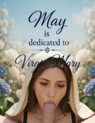 bible blasphemy blow_job blowjob blowjob_face blush catholicism christianity heresy horny horny_female infidelity looking_at_you milf mother oral_sex pov slut tagme video virgin_mary white_skin whore
