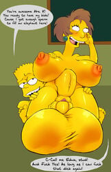 bart_simpson big_ass big_breasts big_nipples big_penis breasts edna_krabappel huge_breasts huge_cock huge_nipples hyper hyper_balls milf nipples open_mouth penis pussy reverse_cowgirl_position shaved_pussy silent_soul_ken stomach_bulge teacher teacher_and_student teeth text the_simpsons vaginal_penetration