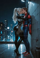 1boy 1boy1girl 1girls ai_generated big_ass big_breasts big_thighs black_cat_(marvel) breasts curvaceous curvy curvy_figure digital_media_(artwork) felicia_hardy female hips huge_ass huge_breasts huge_thighs large_ass large_breasts large_thighs legs light-skinned_female light-skinned_male light_skin male male/female marvel marvel_comics mature mature_female peter_parker quixotic57 slim_waist spider-man spider-man_(series) straight symbiote symbiote_suit thick thick_hips thick_legs thick_thighs thighs voluptuous voluptuous_female waist white_hair wide_hips